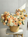 FLOWERS BASKET WITH CHRYSANTHEMUM HYDRANGEA “SUBLIME”