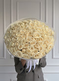 FLOWERS BOUQUET WITH 101 CREAM ROSES VENDELLA PREMIUM