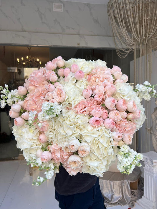 FLOWERS BOUQUET WITH HYDRANGEA AND ROSES “HEARTFELT”