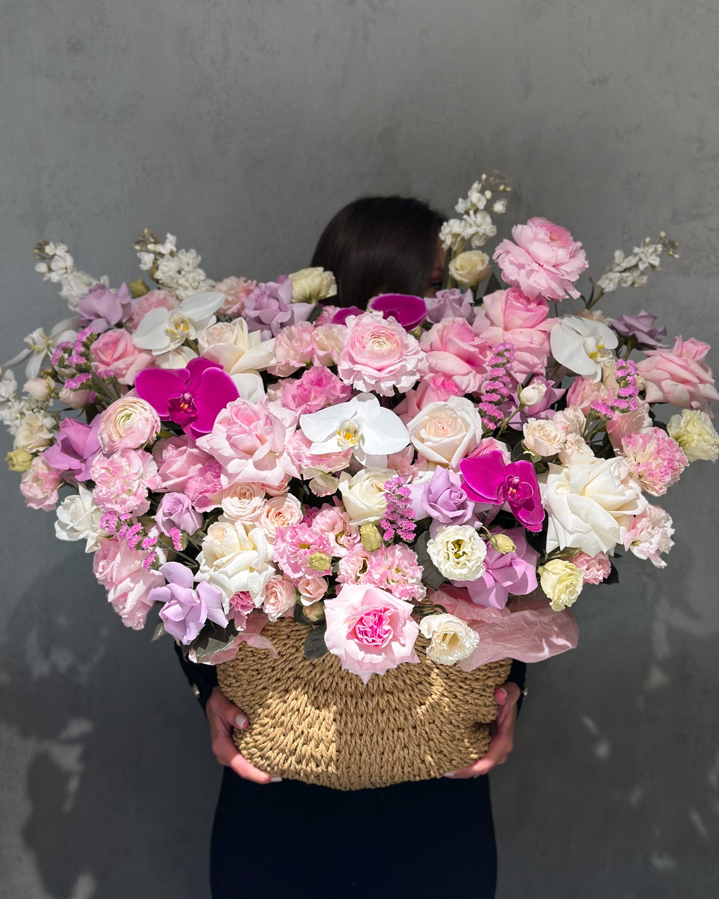 Basket with flowers “Symphony No 40”