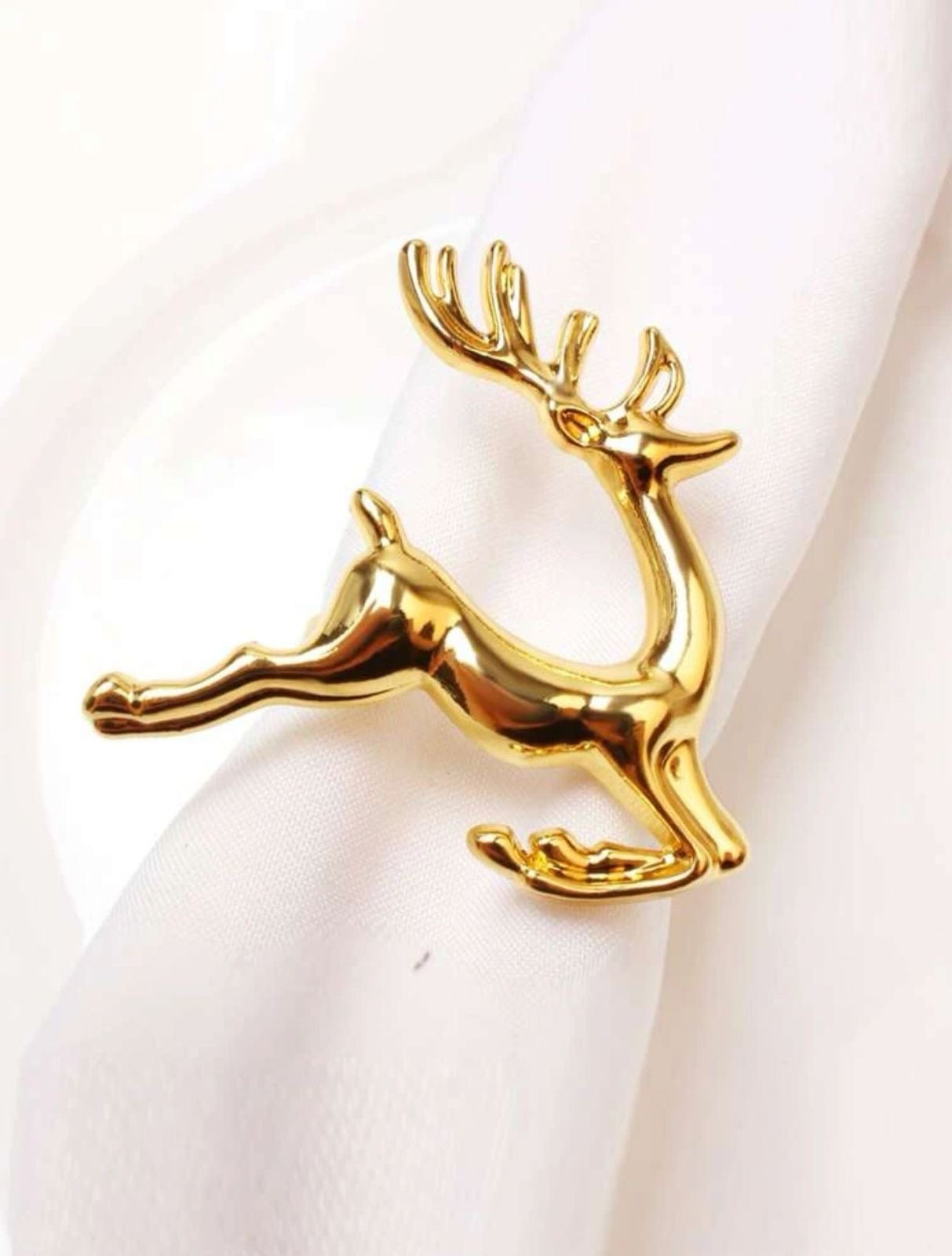 Gold ring for napkin Deer (rent) R-0011