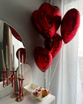 HELIUM BALLOONS “RED HARTS” 5 PCS