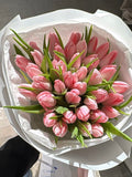 FLOWERS BOUQUET WITH 37 PINK TULIPS