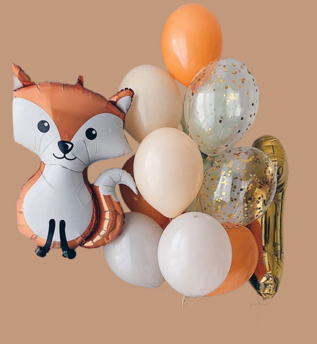 HELIUM BALLOONS “FOX” ORANGE AND BEIGE #0205