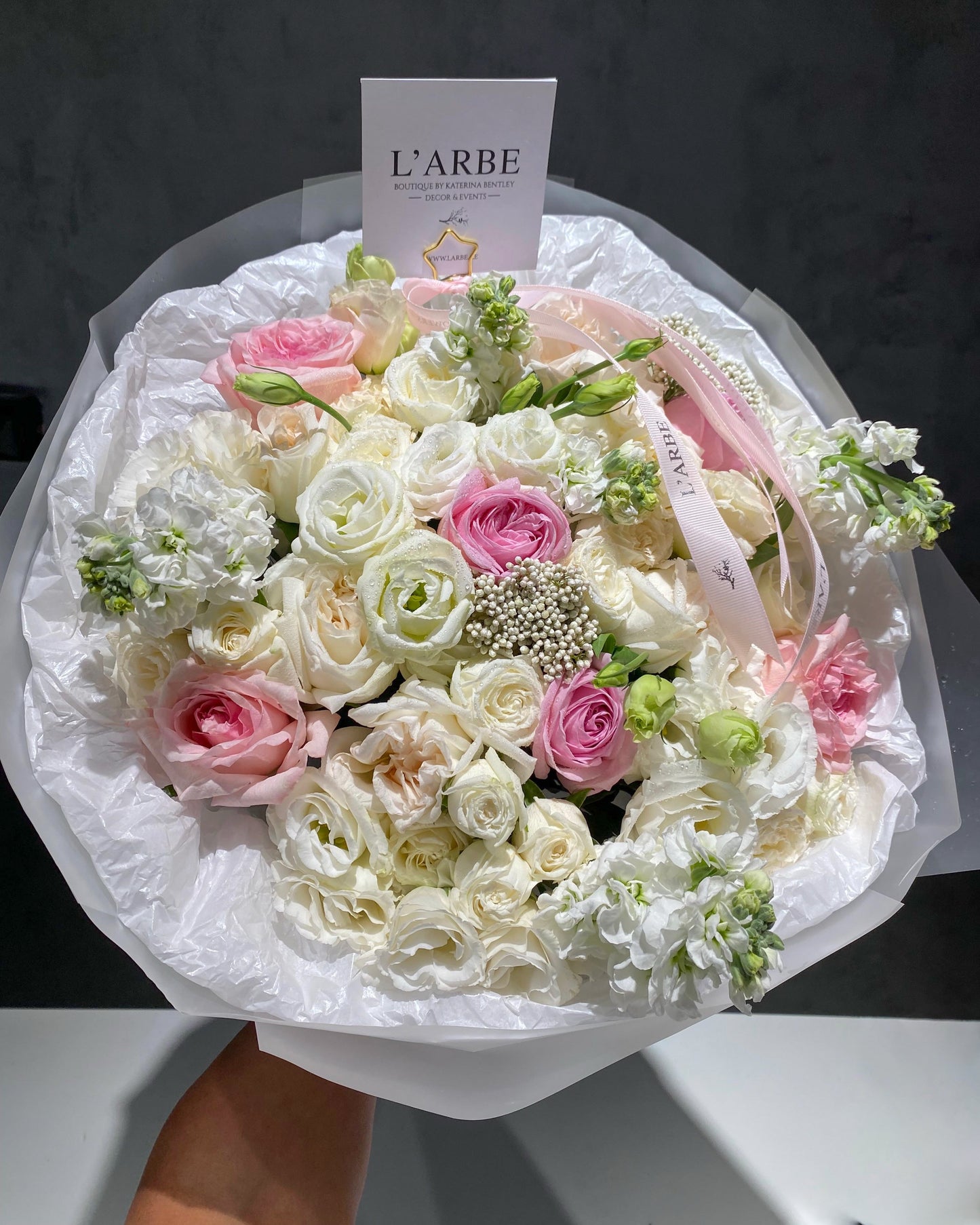 Flowers bouquet white & pink “La Minor”