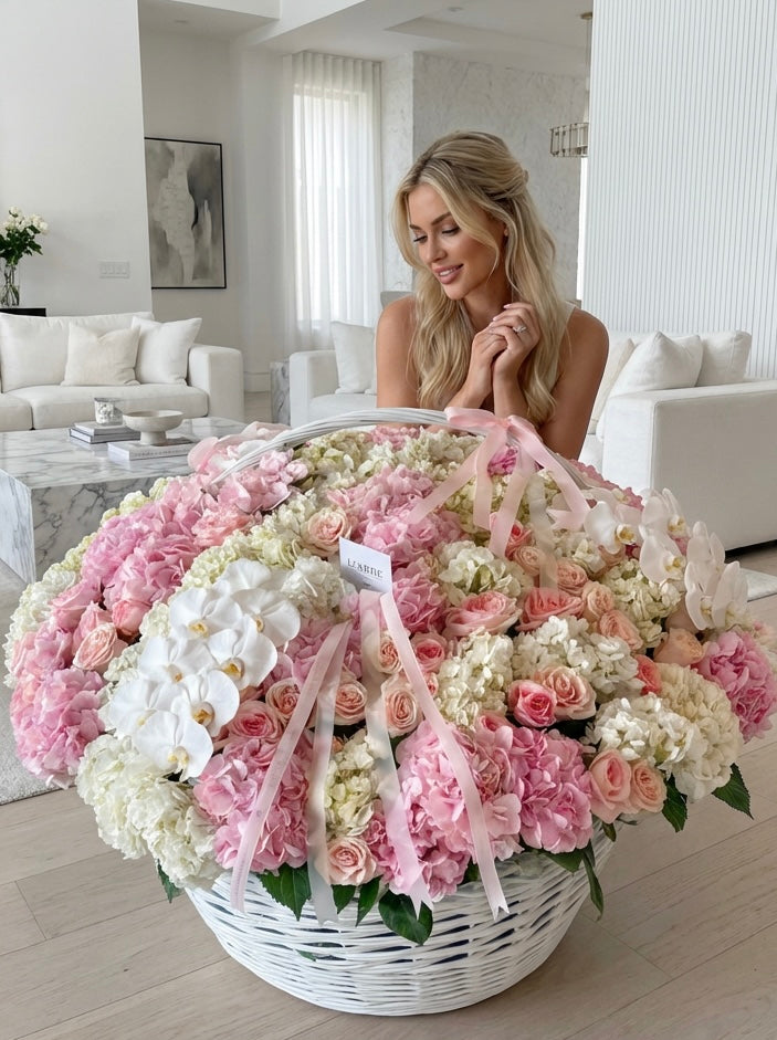 HUGE BASKET WITH FLOWERS XXXL SIZE
