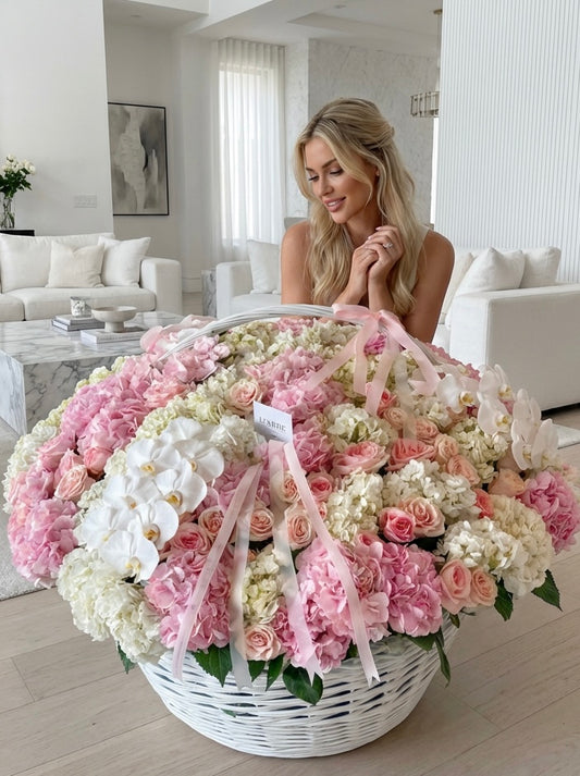HUGE BASKET WITH FLOWERS XXXL SIZE