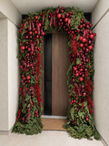 Red & Burgundy Luxury Christmas Arch 6 m / 19.7 ft