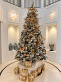 Champagne, Gold & Bronze Brown Luxury Premium  Flocked Christmas Tree 2.7 m / 8.9ft