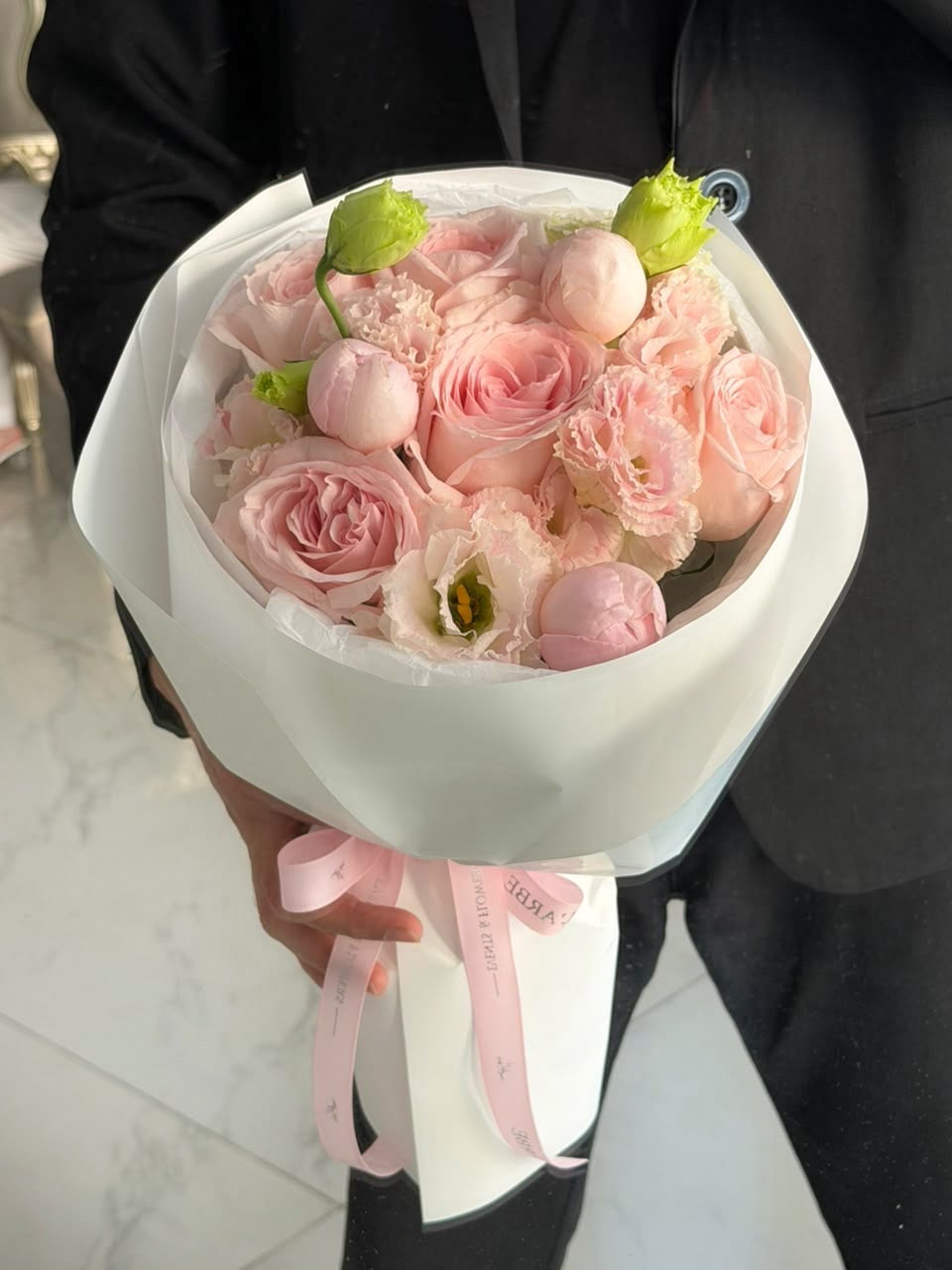 FLOWERS LIGHT PINK BOUQUET “WITH LOVE”
