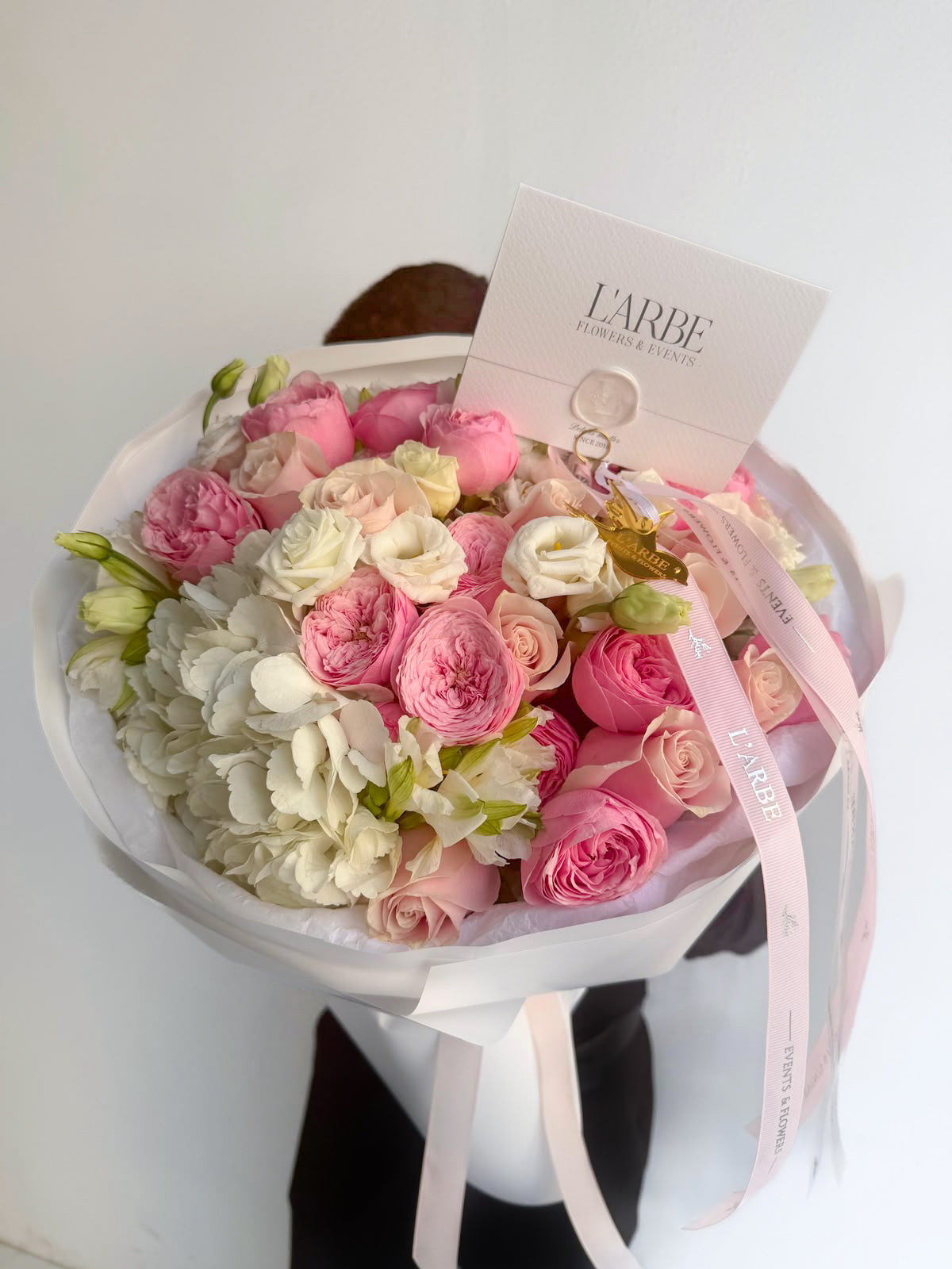 FLOWERS BOUQUET WITH HYDRANGEAS AND ROSES “ENCHANT”