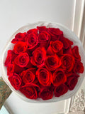 FLOWERS BOUQUET WITH 27 RED ROSES