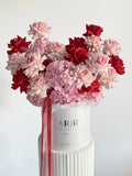 FLOWERS BOX WITH HYDRANGEAS AND ROSES “ZEFIR”