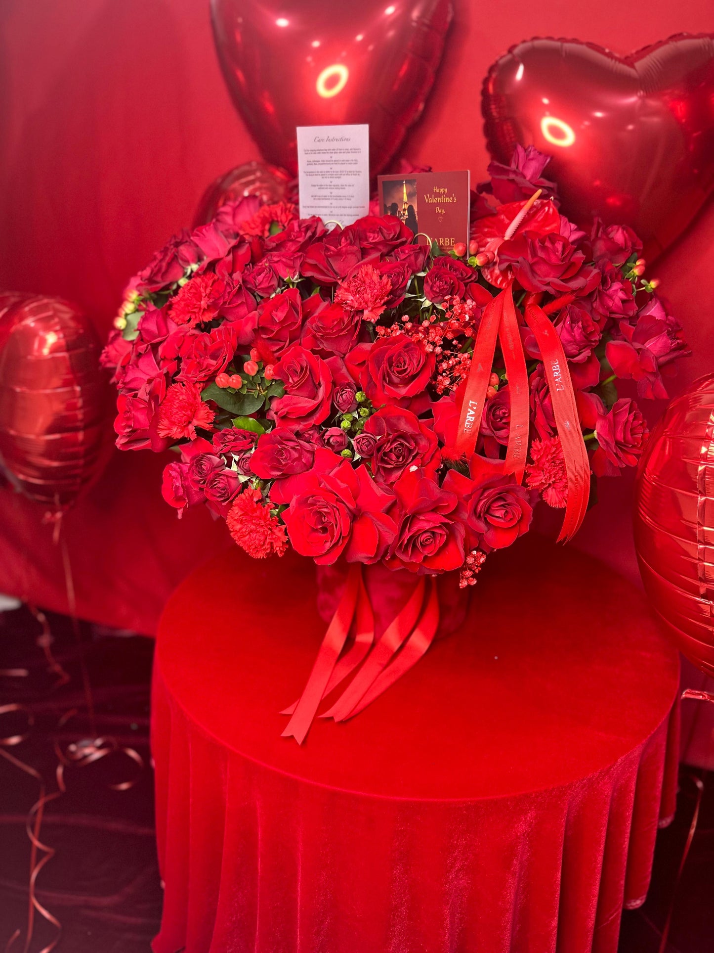 Valentine’s box flowers “Antarium”