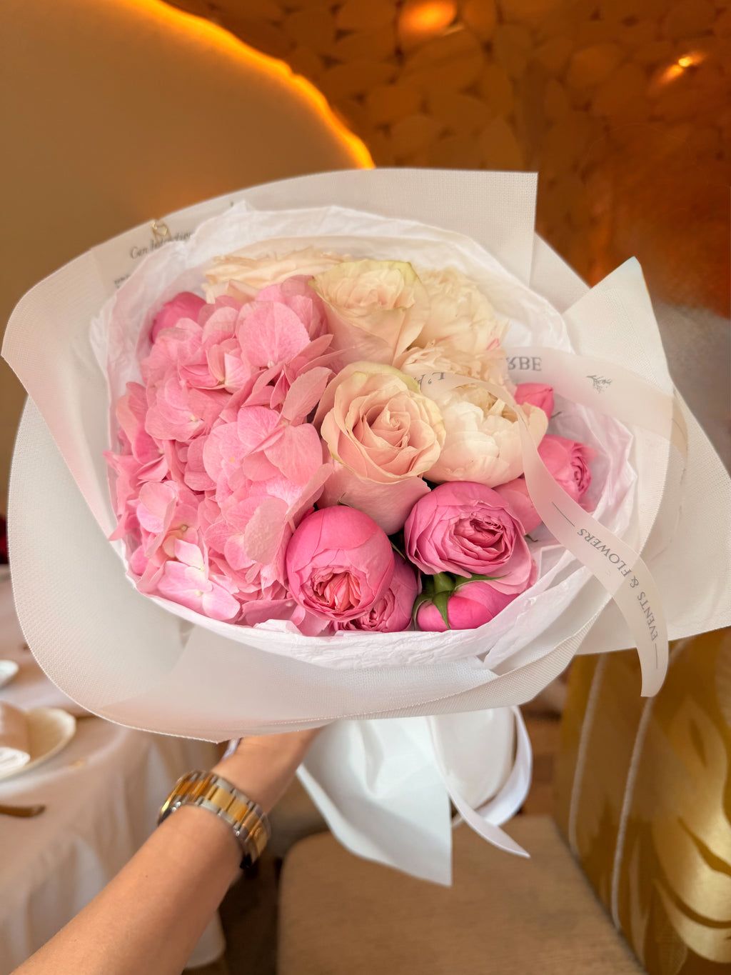 FLOWERS MIX BOUQUET WITH HYDRANGEA “MEADOW”