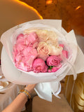 Flowers mix with hydrangeas
