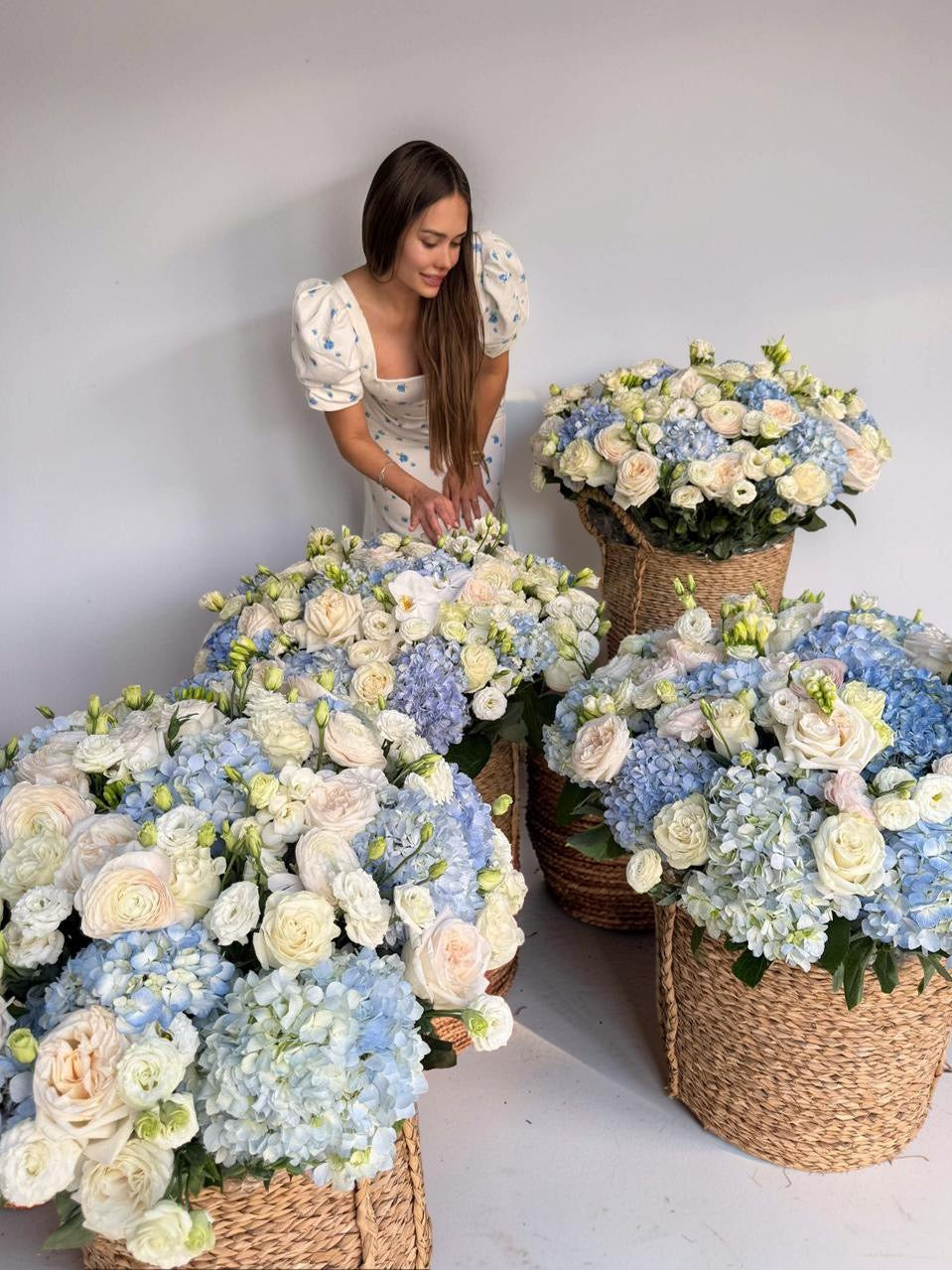 4 FLOWERS BASKETS “MENOTTI”