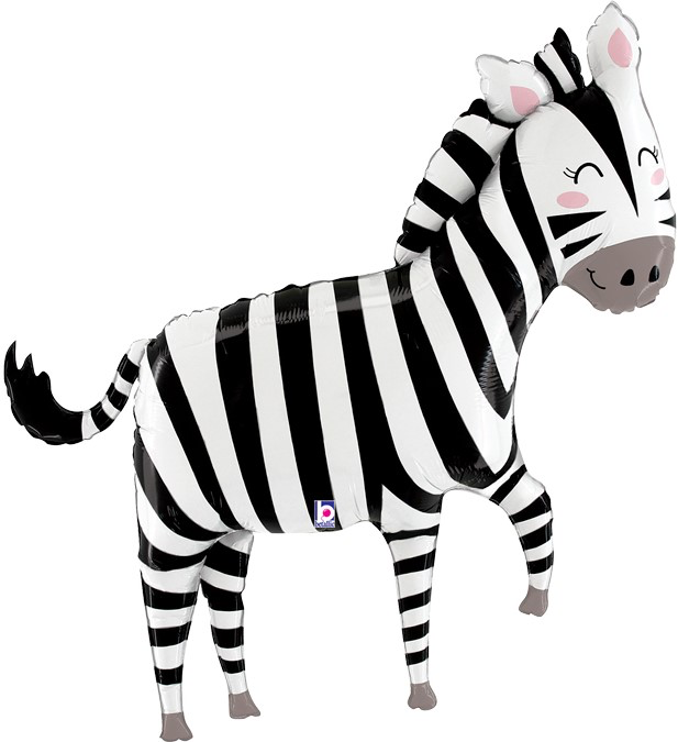 HELIUM BALLOON - ZEBRA (50”/127CM) #4