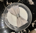Silver napkin Grey (rent) N-0013