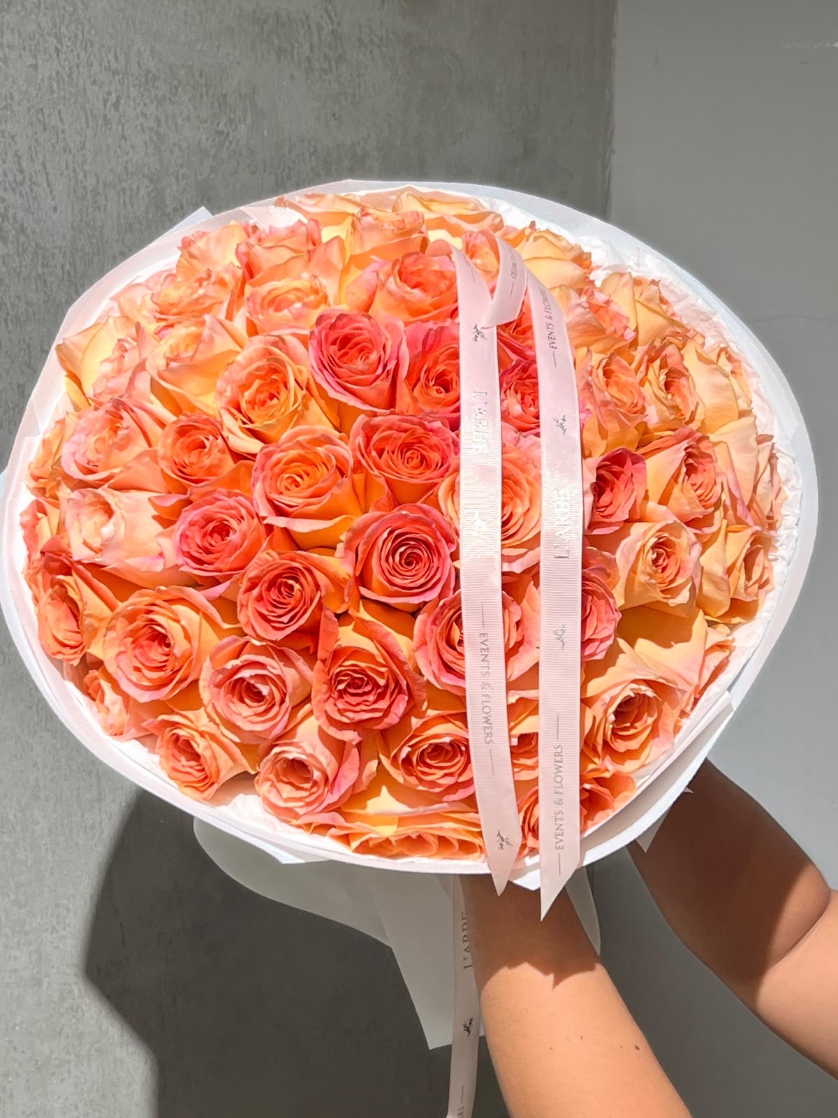 FLOWERS BOUQUET WITH 51 ORANGE ROSES