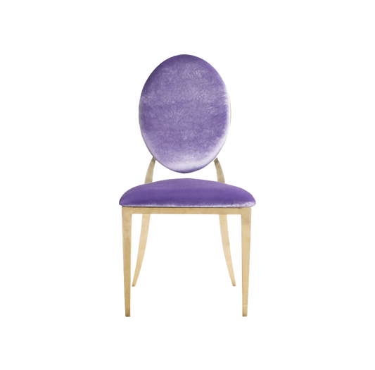 Dupont Chair ice lavander with gold or silver (rent)