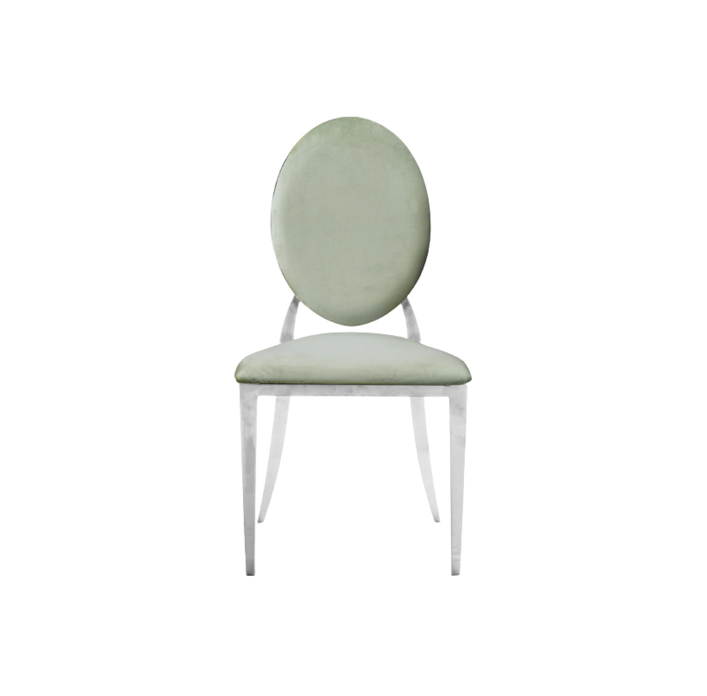 Dupont Chair fern with gold or silver (rent)