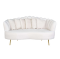 Premium white velvet sofa Cozy Haven (rent)