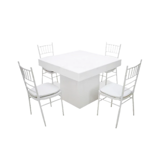 Melanie Wooden Square Dining Table (rent)