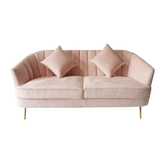 Blush Pink Jillian Sofa - 3 Seater (rent)