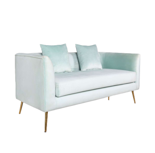 Sofa LuxeLine Lounger Light Tiffany Blue Velvet (rent)