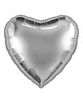 HELIUM BALLOON  “SILVER HEART” 18” AGURA