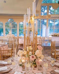 Golden candle holder sticks V-0016( rent)