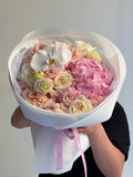 FLOWERS BOUQUET WITH HYDRANGEA AND ORCHIDS FRIDGE-7