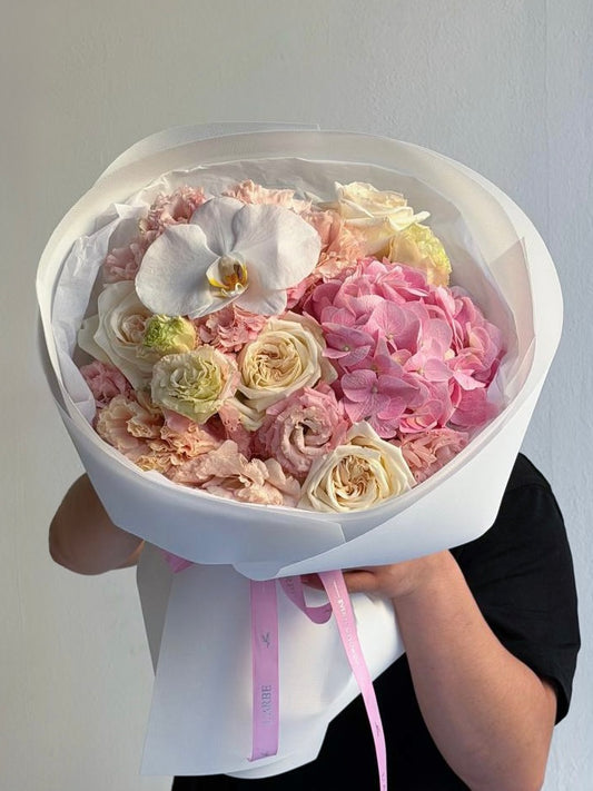 FLOWERS BOUQUET WITH HYDRANGEA AND ORCHIDS FRIDGE-7