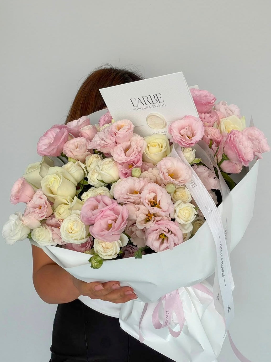 FLOWERS MIX WITH ROSES AND EUSTOMA “LIORA”