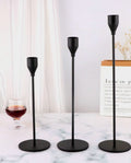 Black candle holder 1 set different size CH-0059