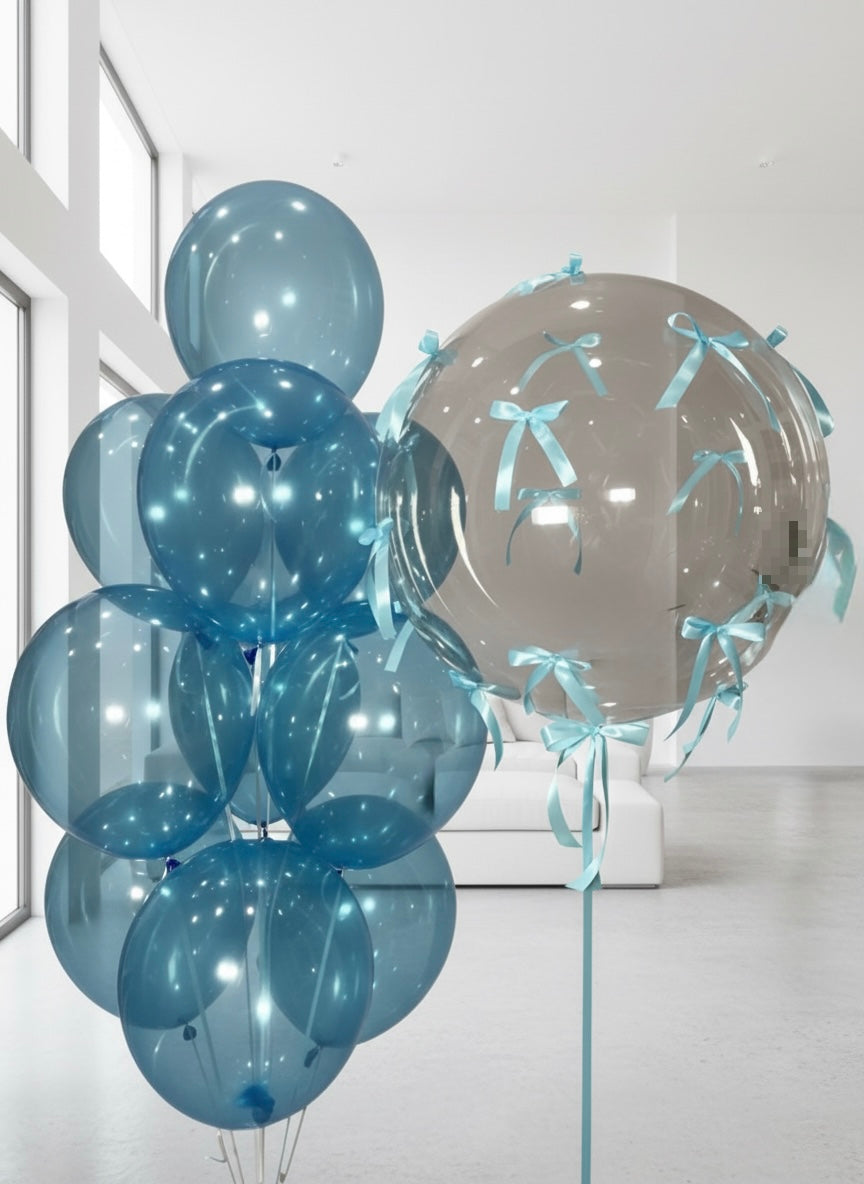 HELIUM BALLOON CRYSTAL BLUE #0279
