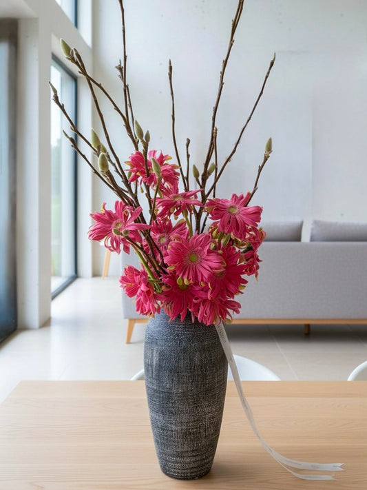 FLOWERS COMPOSITION WITH GERBERAS IN VASE