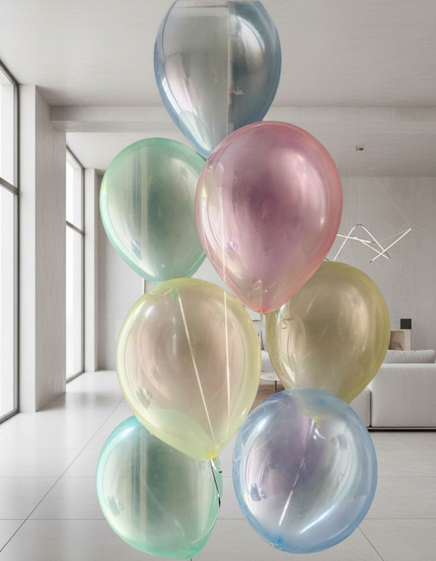 HELIUM BALLOONS CRYSTALMIX 1 BUNCH #0278