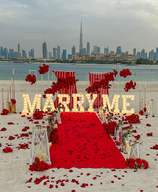 Marry me proposal in Dubai ( decor rent)