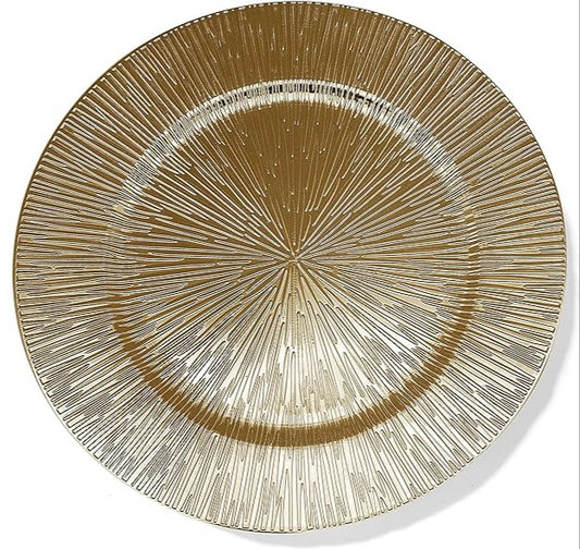 Charger gold plate "Rebecca"  (rent) PL-0025