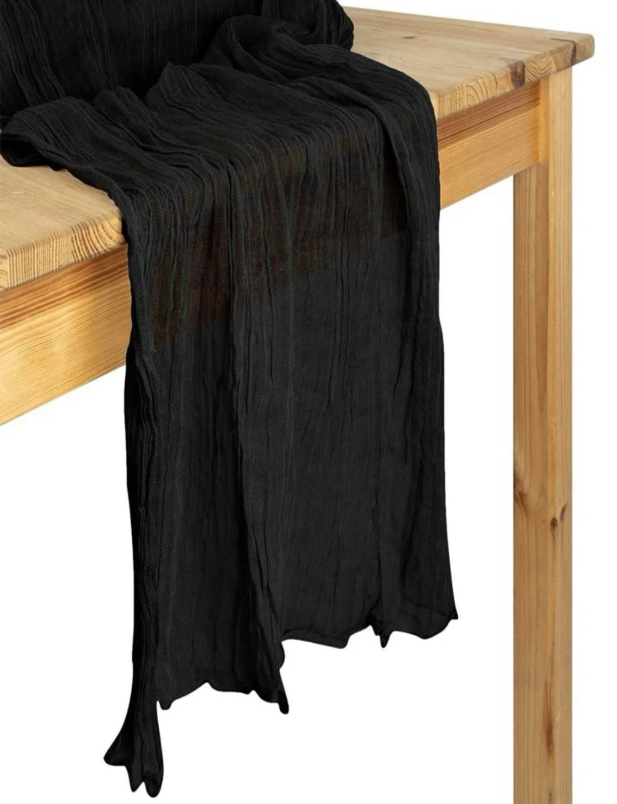 Black table runner ruth TR-0018