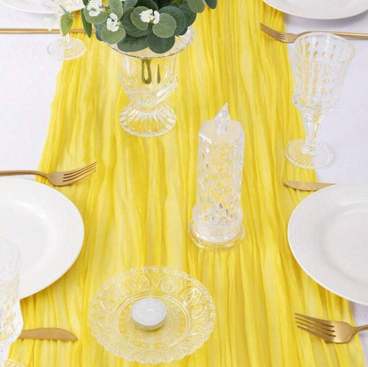 Yellow table runner TR-0009