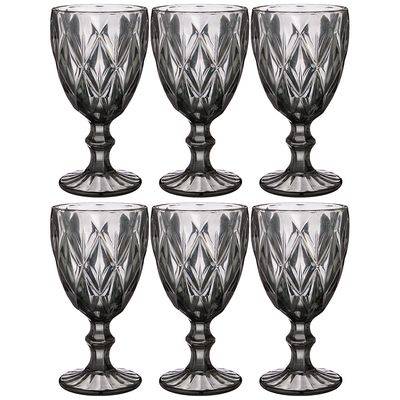 Black wine glass WG-0007 rent