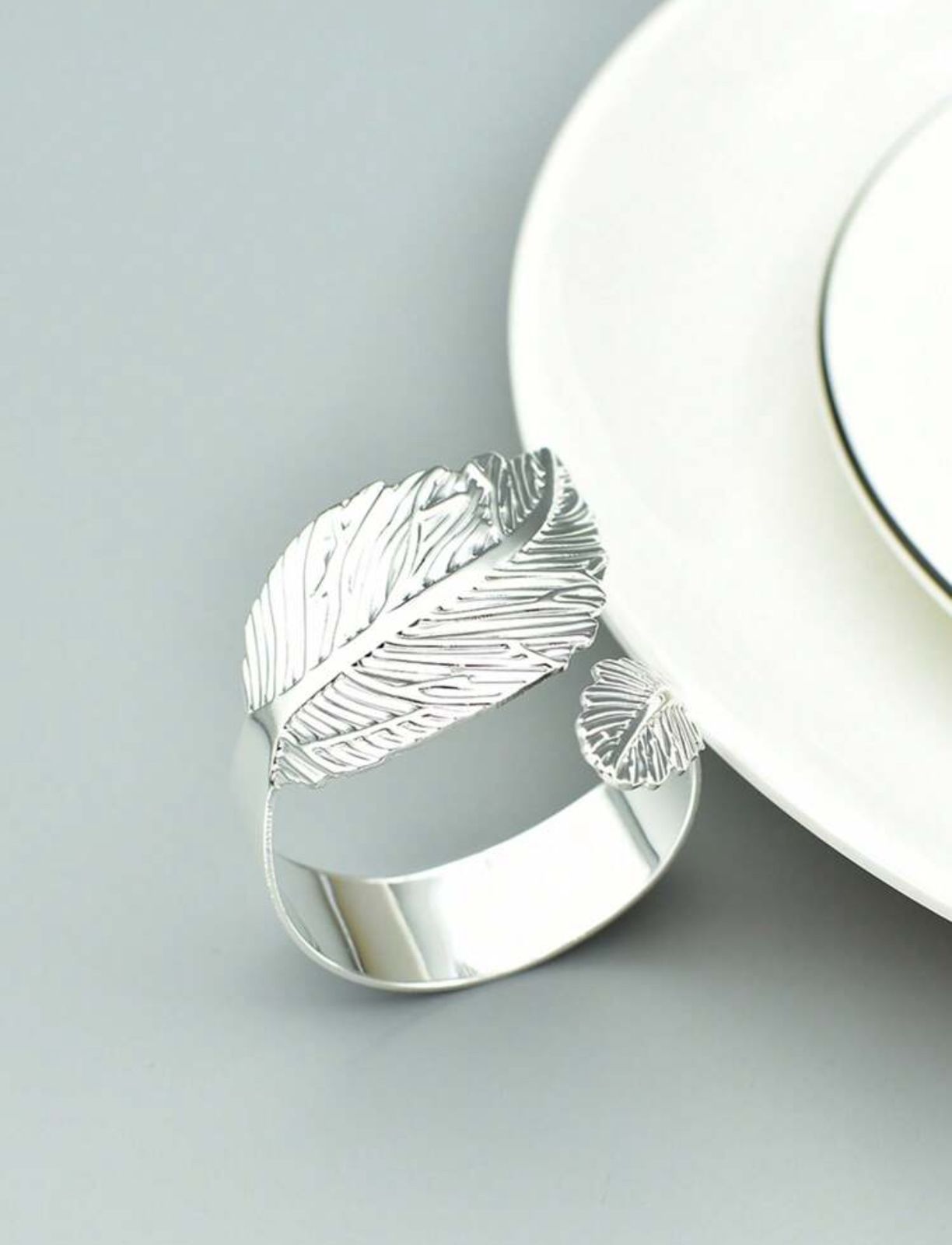 Silver ring napkin R-0017