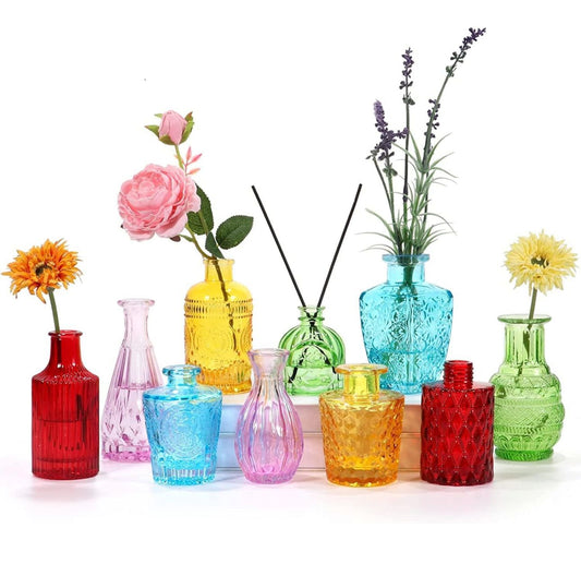 Colour small vases different design V-0047