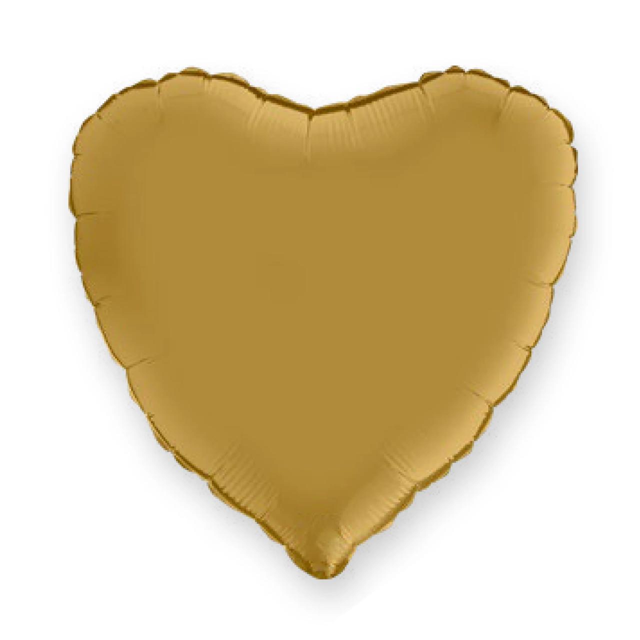 Satin heart foil balloon 18" italy