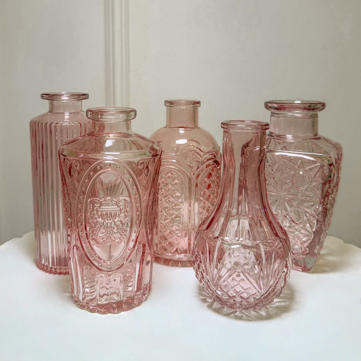 Vase Light Pink V-0054 Price for each Item (rent)