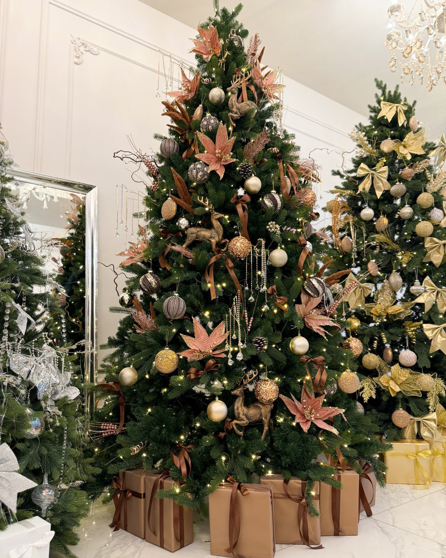 Brown Christmas tree 270 cm (8.8 ft) for rent