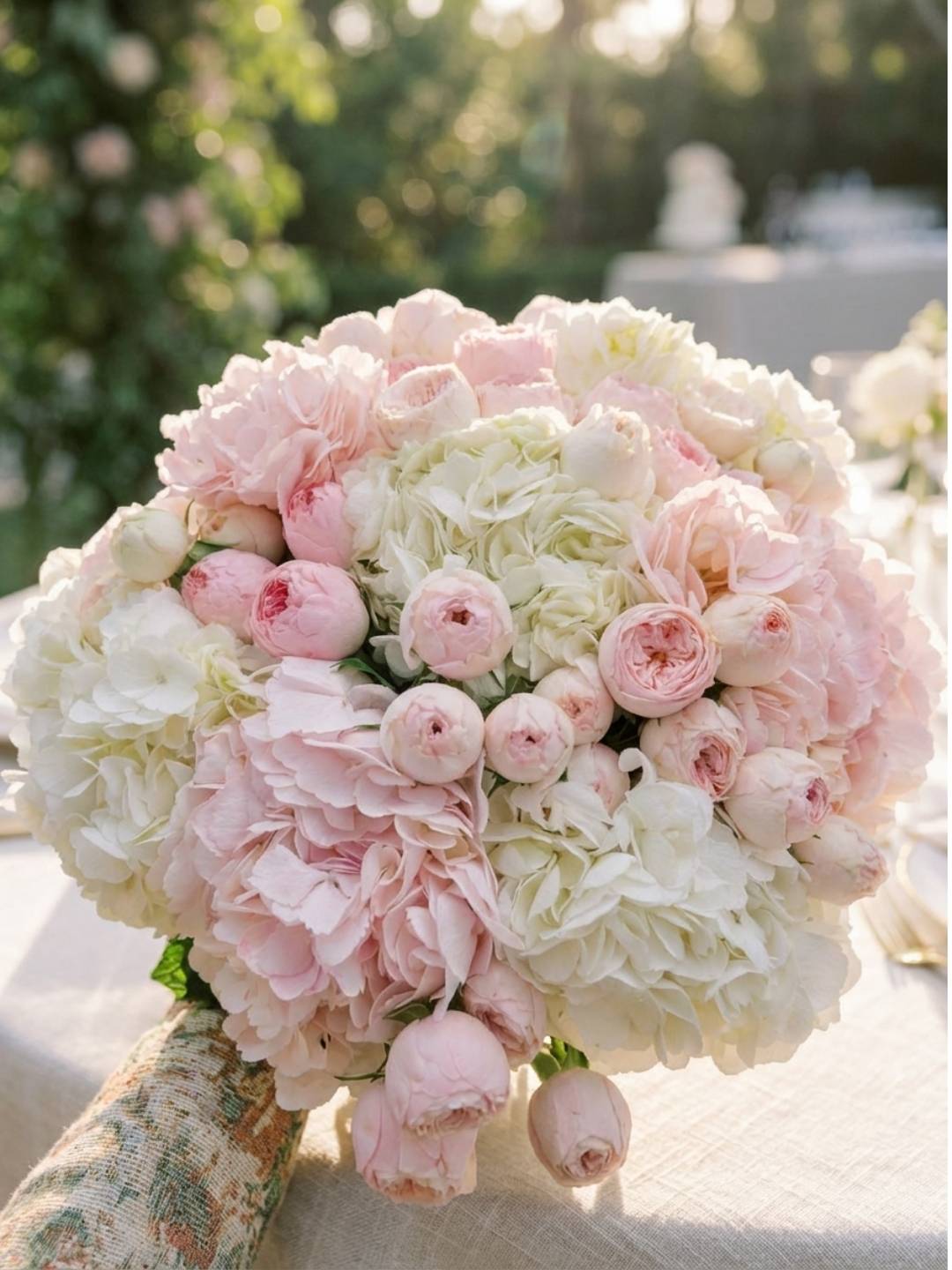 HYDRANGEAS WITH ROSES